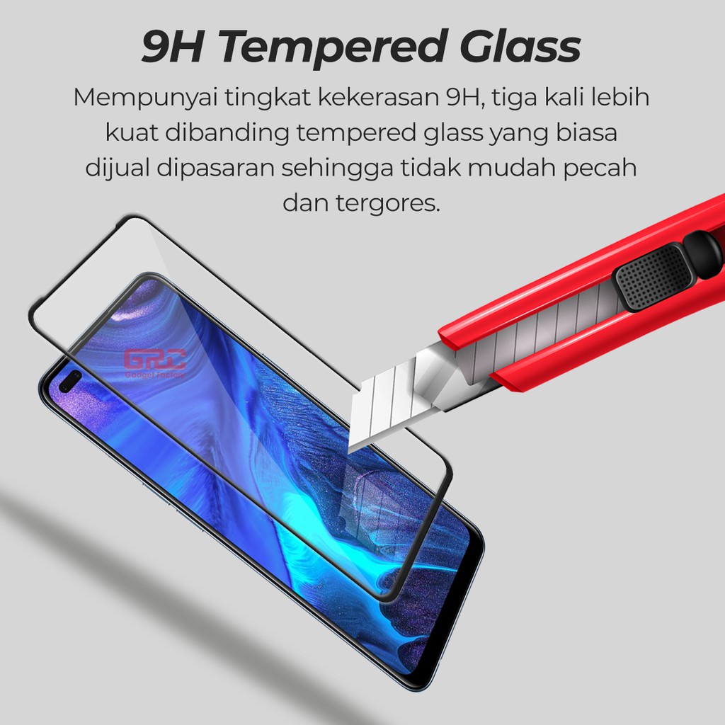 Tempered Glass OPPO Reno 4 HOGO Full Cover Anti Gores Kaca