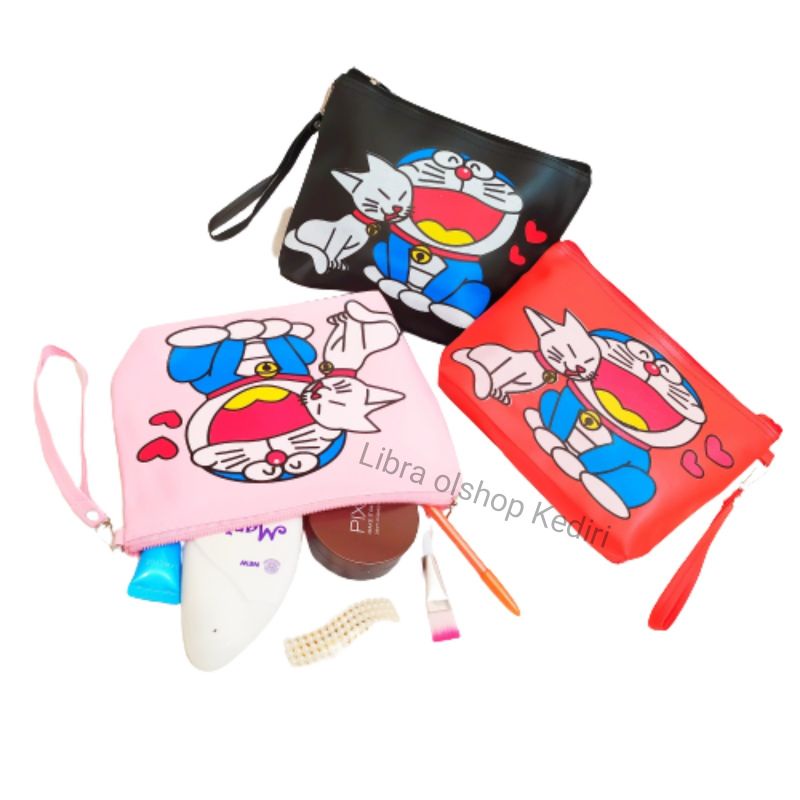 Tas kosmetik pouch serbaguna motif karakter libra olshop kediri