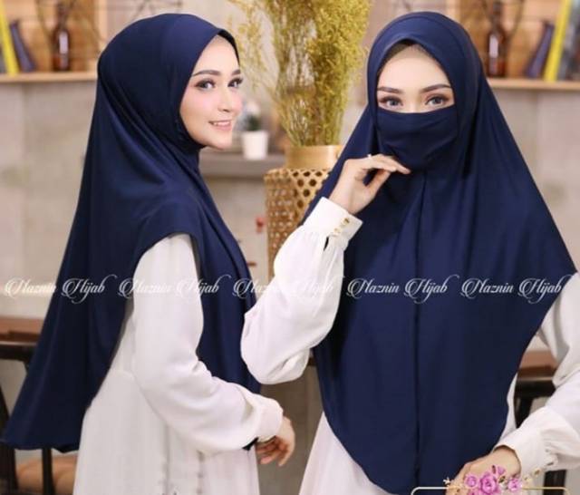 HIJAB INSTAN MASKER JERSEY SUPER PREMIUM / KERUDUNG NIQAB / HIJAB INSTAN-2