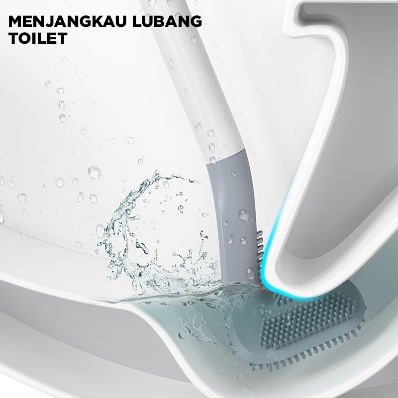 Sikat WC Silikon Brush Toilet Silicone Sikat Pembersih Kamar Mandi