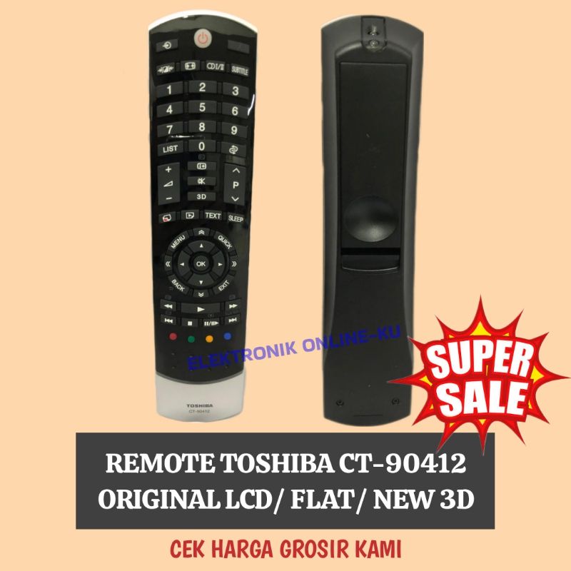 REMOTE TOSHIBA CT90412 ORIGINAL LCD/ FLAT