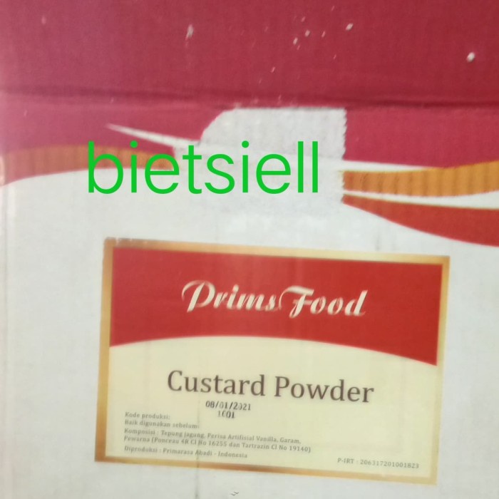

PROMO [COD] prims food custard powder/tepung custard repack 1 kg/1000 gr