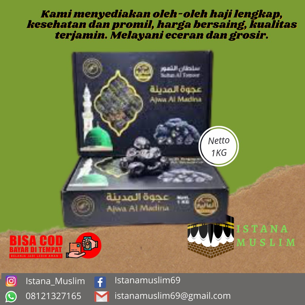 

Kurma Azwa 1kg 500gr Kurma Nabi Oleh Oleh Souvenir Umroh Haji