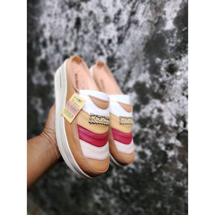Sepatu Wanita Wedges Pelangi Kickers Termurah - Sepatu Wedges Wanita - Sepatu Wedges wanita 3cm - Se