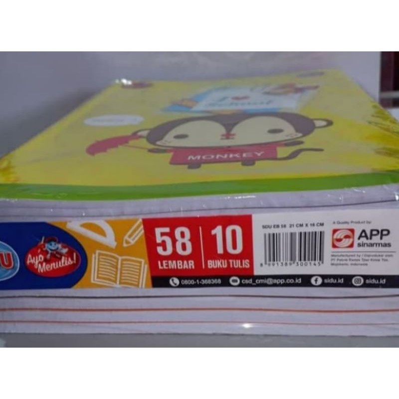 

Buku Tulis sidu 58lembar per pack