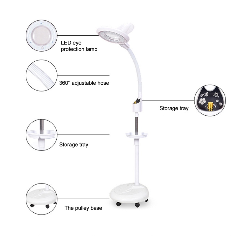 Lampu facial led Lampu facial pembesar sangat fleksibel buat klinik kecantikan magnifiying lamp alat kecantikan klinik