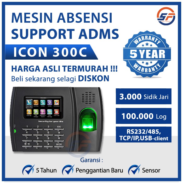 Fingerprint U300C Mesin Absensi Termurah Mesin Absensi seperti Solution X100C