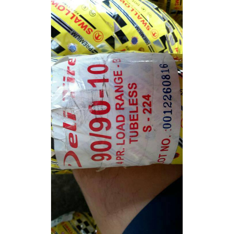 BAN R10 RING 10 UKURAN 90/90-10 TAPAK SC109R TUBLESS DELI TIRE