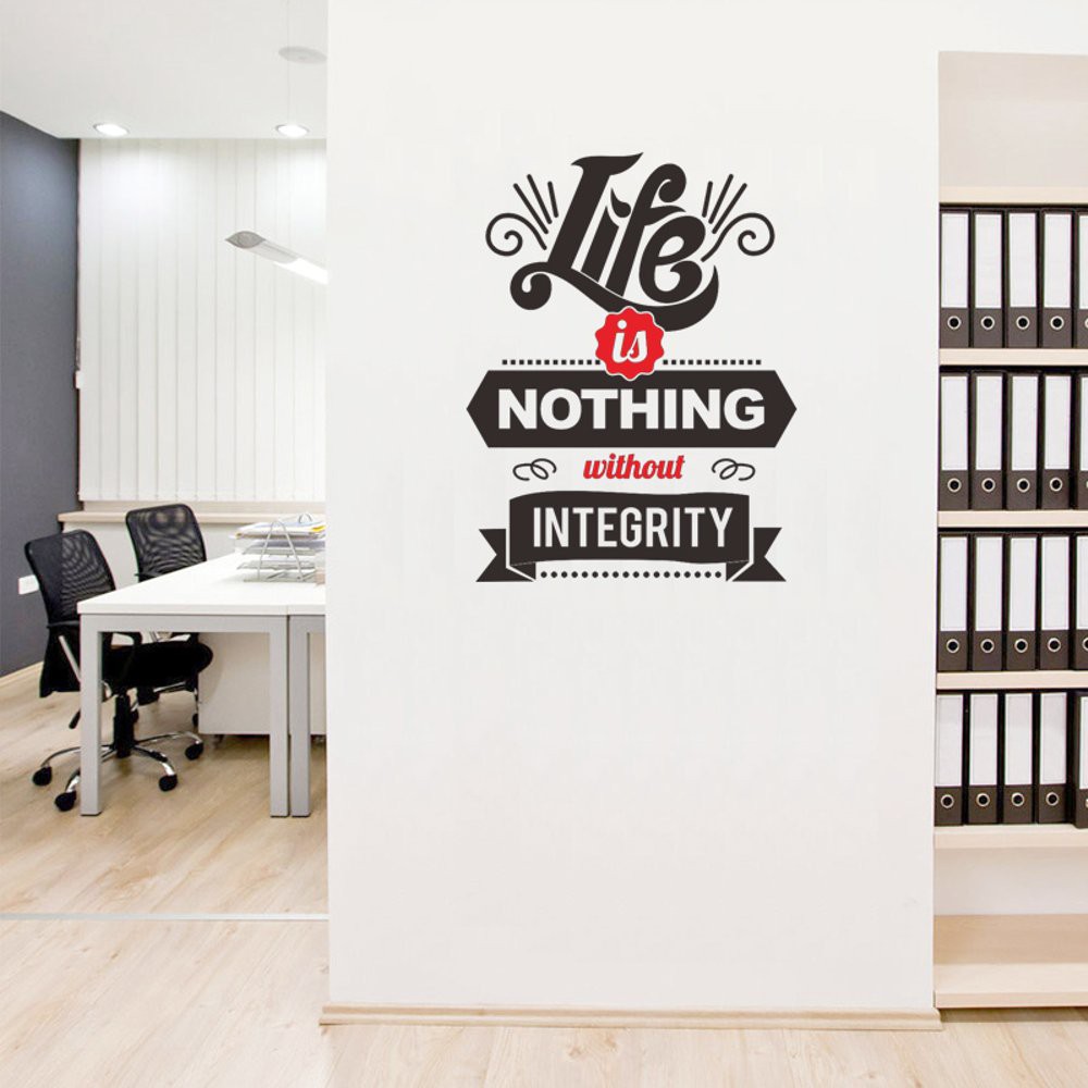 Wall Stiker Dinding Kaca Integirty Integritas Sticker Kantor Rumah