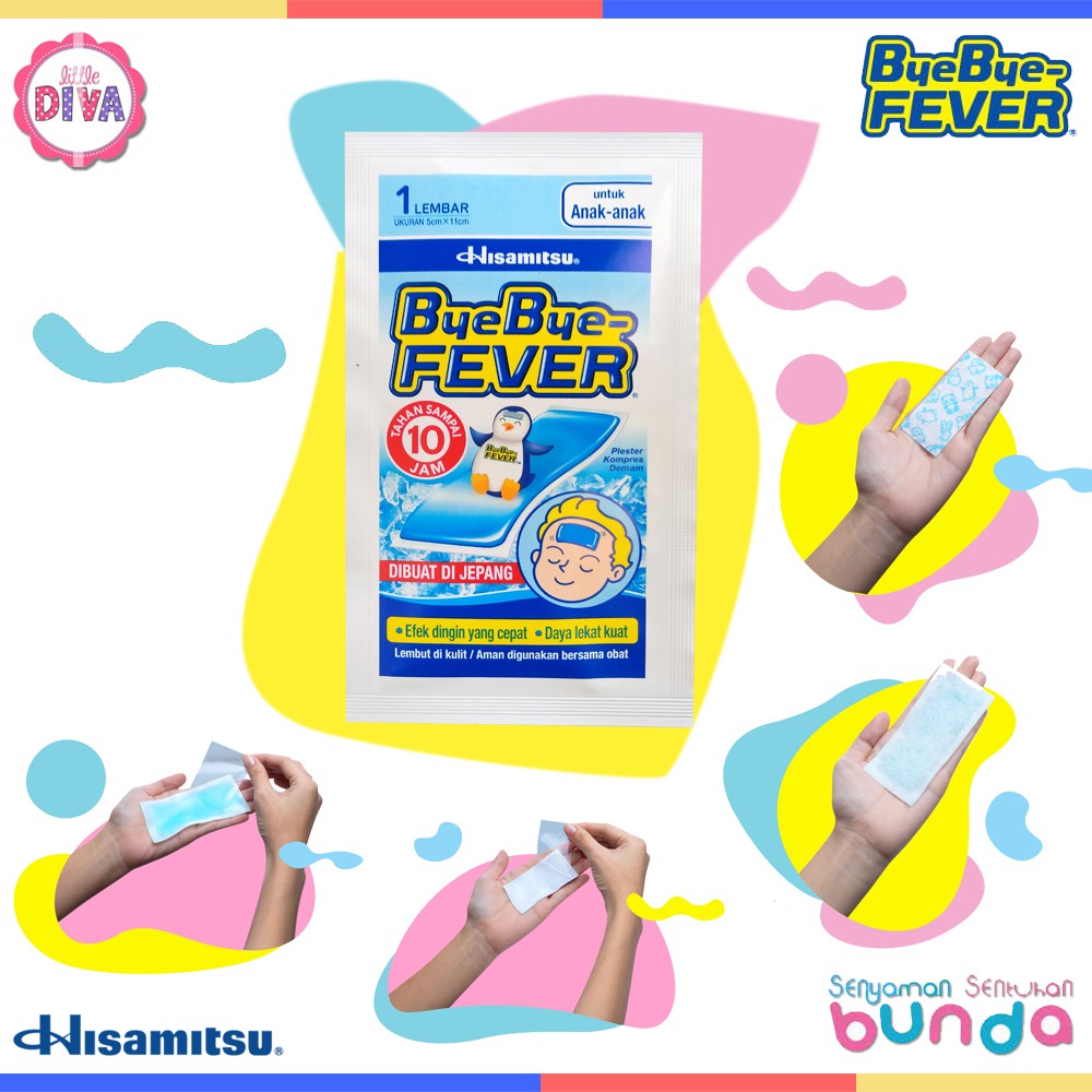 Ecer HANSAPLAST &amp; BYE BYE FEVER BAYI &amp; ANAK - Plester Kompres Penurun PANAS DEMAM Hansaplas ens