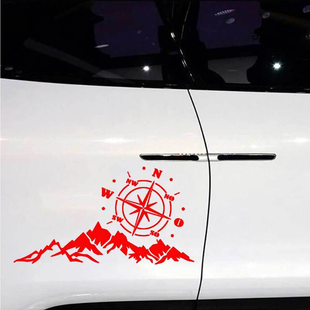 YE*Compass Mountains Car-Styling SUV Off-road Reflective Decals Sticker Decoration