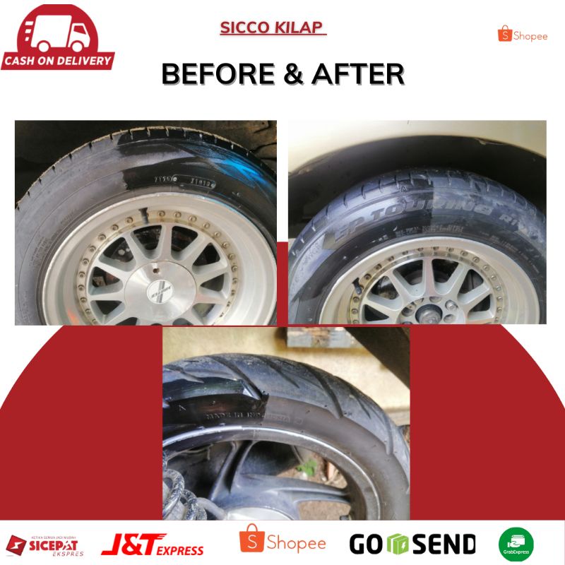 Semir Ban / Pengkilap Ban / Kit Ban Motor dan Mobil 1 Liter Hitam Wet Look