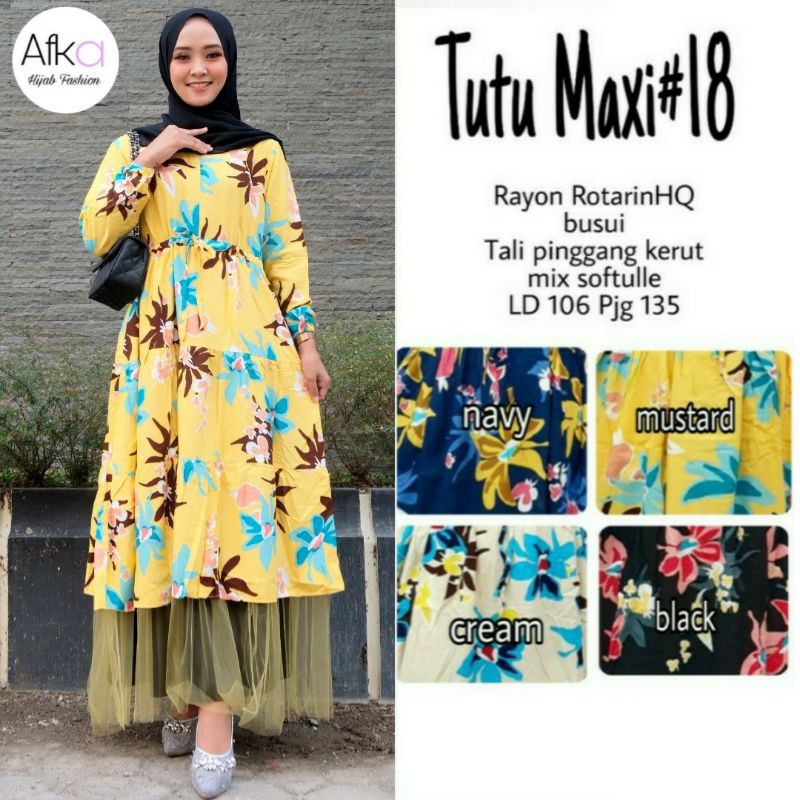 TuTu Maxi#18 dress hijab wanita by afka