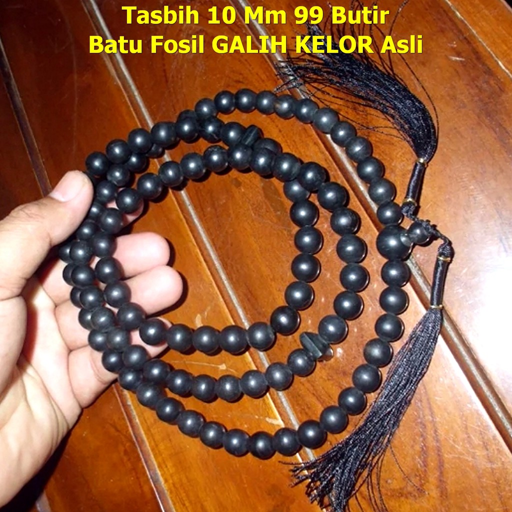 Tasbih 99 Butir 10 Mm Langka BATU FOSIL GALIH KELOR ASli SUPER PREMIUM Original Dim 10 Mm 99 Butir
