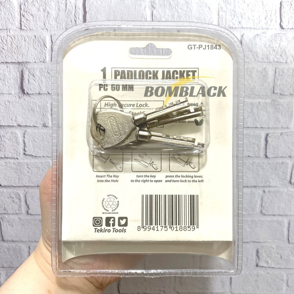 Gembok Panjang 60mm TEKIRO Rumah Pintu Pagar Motor Padlock Long