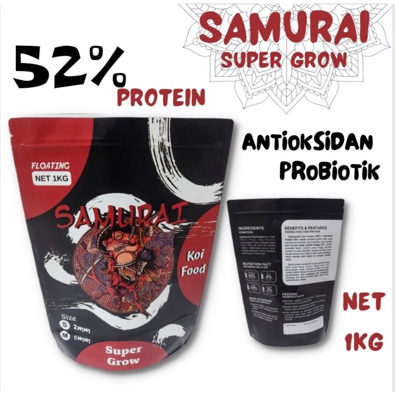 Pakan pelet koi SAMURAI GROWTH 1KG