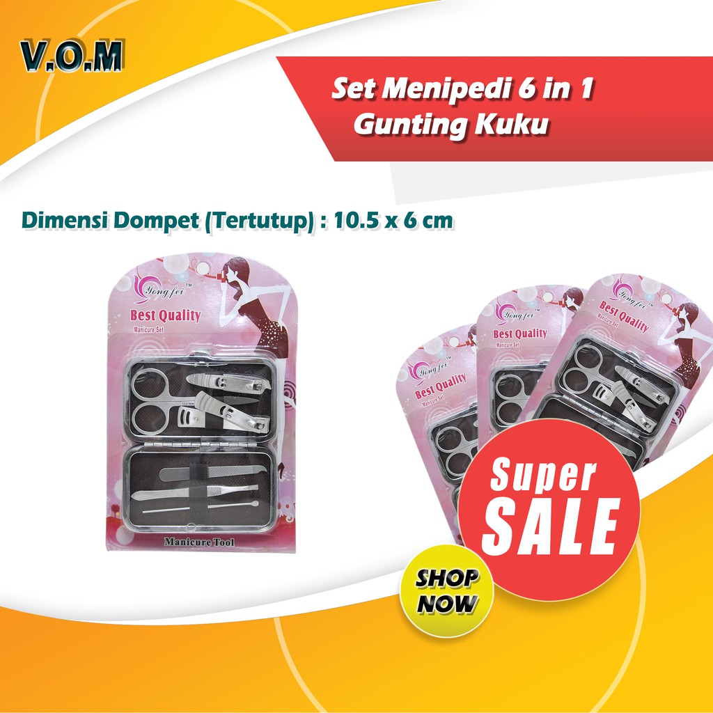 DM0316 Set Menipedi 6 in 1 / Gunting Kuku - 0316