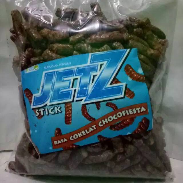 

snack kiloan murah meriah jetz stick coklat 250gr