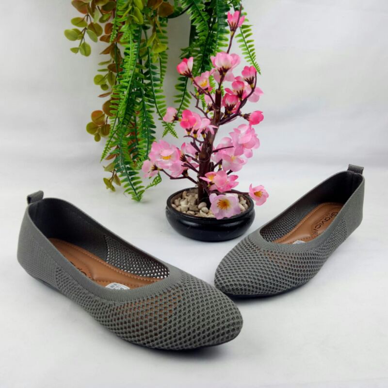 SEPATU  WANITA SEPATU  FLAT  RAJUT  DEO 16