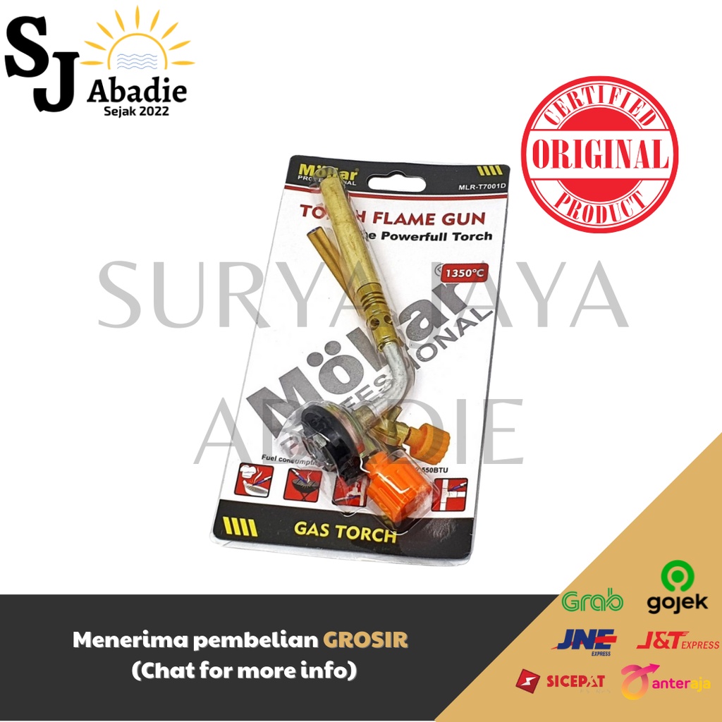 (1 PCS) Gas Torch Korek Api Pemantik Api Flame Gun Las MOLLAR MLRT 7001D | SJ ABADIE |