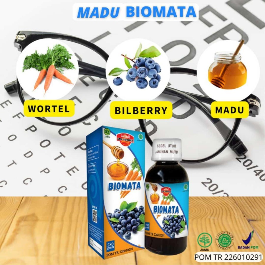 BIOMATA - Madu Herbal Untuk Nutrisi dan Terapi Gangguan Kesehatan Mata Original BPOM