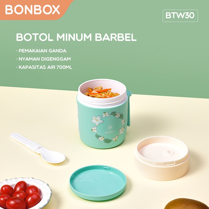 TEMPAT MAKAN SET BONBOX Kotak Makan Plastik Multifungsi Lunch Box Susun Microwaveable Food Grade Material BTW30 BTW20