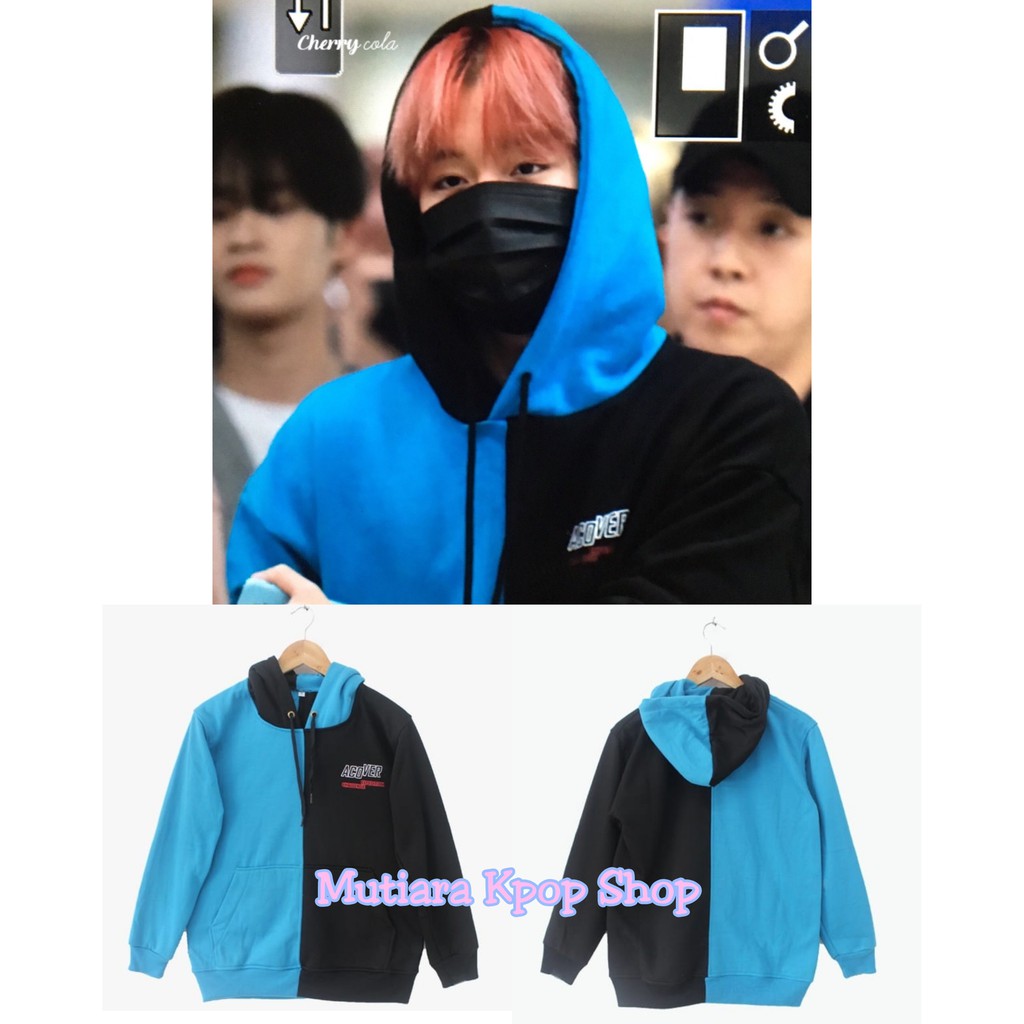 ACOVER CHECKERED HOODIE / WANNA ONE / PARK JIHOON / BAJU KOREA KPOP