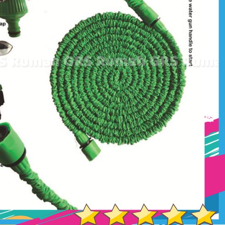 ✥ Selang Air Elastis Fleksibel Anti Bocor Bisa digulung Serbaguna Cuci Motor Mobil dan Siram Tanaman