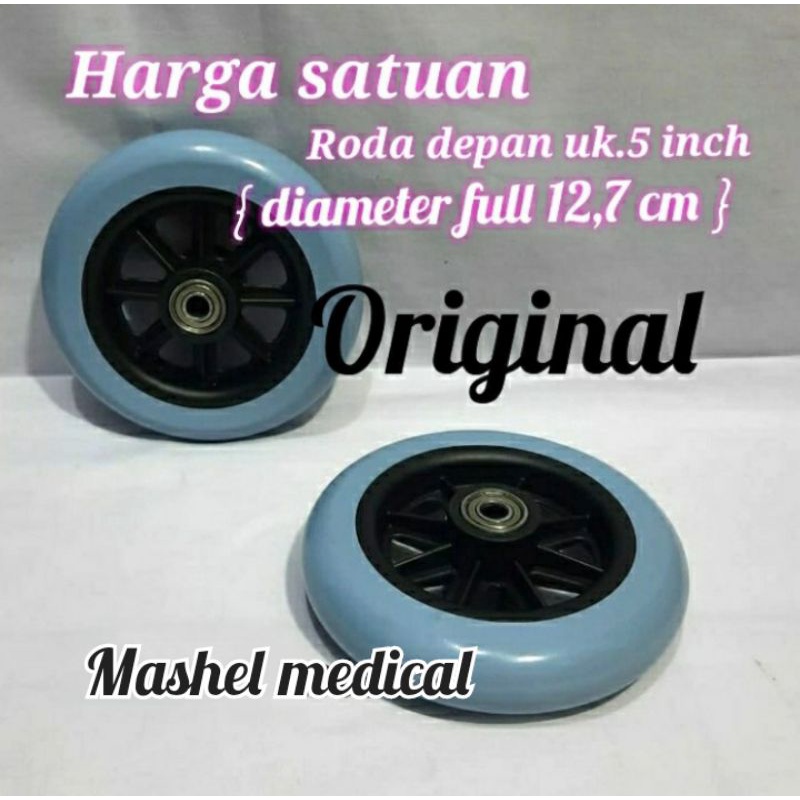 roda kecil depan kursi roda uk 5 inchi sperpat kursi roda original