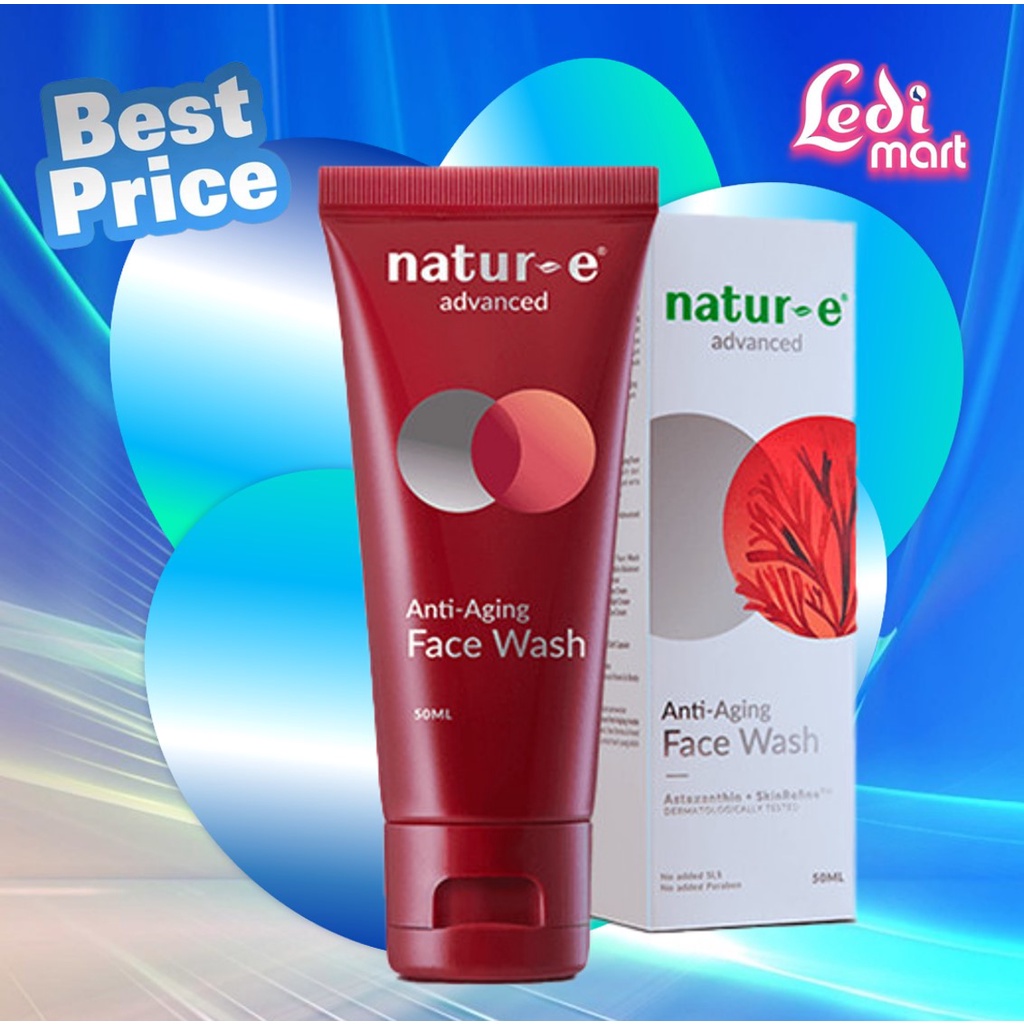 ORIGINAL Natur-E Advanced Anti-Aging Face Wash 50ml / Natur E Pembersih / LEDI MART