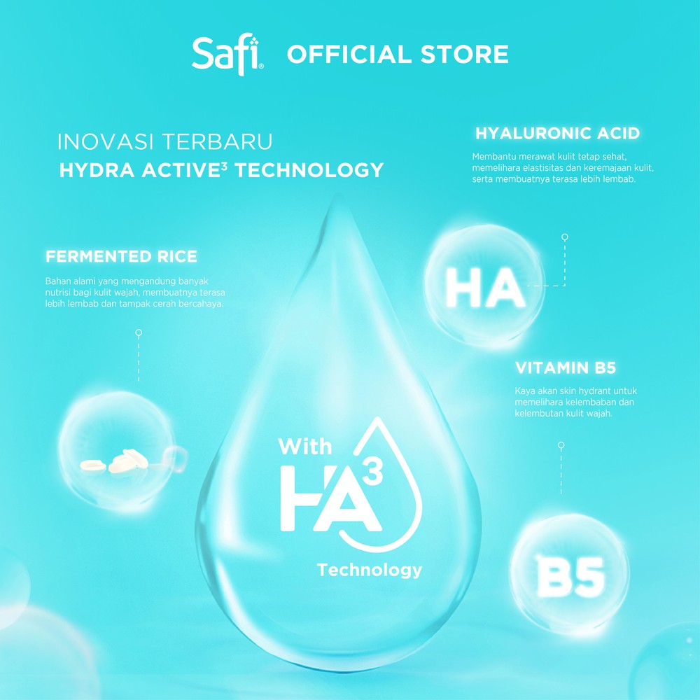 Safi Hydra Glow Hydrating Water Cleanser 125gr - Pembersih Wajah