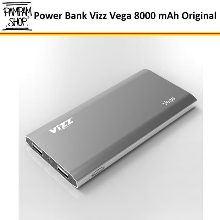 BARU  Power Bank Vizz Vega 8000 mAh Original Powerbank 8000mAh Ori Slim