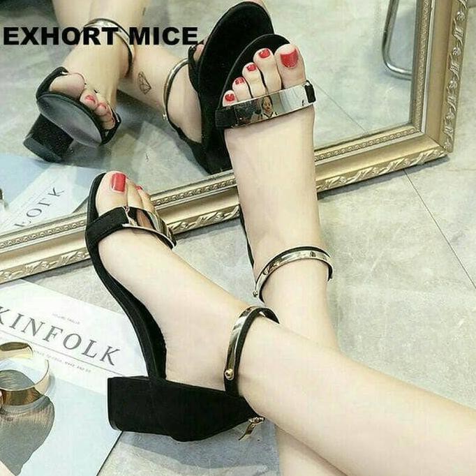 PROMO HIGH HEELS HAK TAHU PLAT EMAS JD 01 TERLARIS
