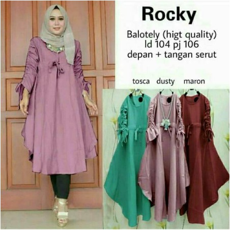 Ocha Tunik Atasan Muslimah Remaja Kekinian Baju Tunic Wanita Pakaian Muslim 2020 Murah