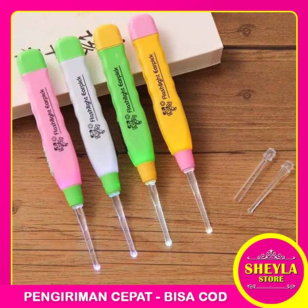 Korek Kuping Senter Led Nyala Earpick Flash Light Lampu Anak / TS-115