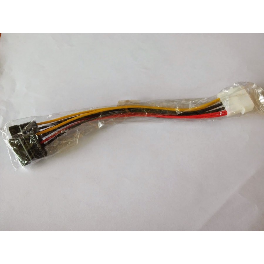 Kabel Power Molex to Sata Cabang 2 For Harddisk DVD