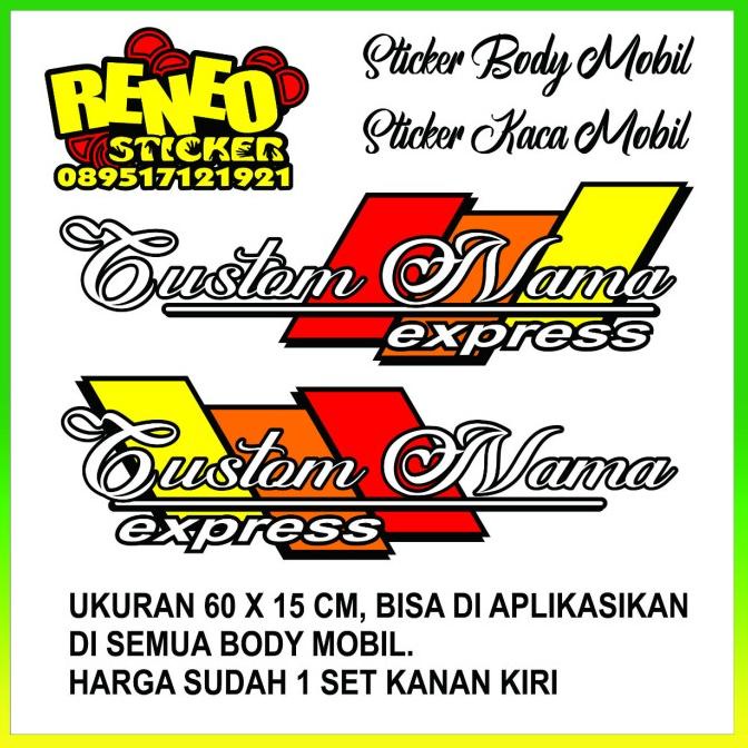 

(BISA COD) custom sticker/ sticker mobil pickup/ custom nama usaha CUCI GUDANG Kode 495