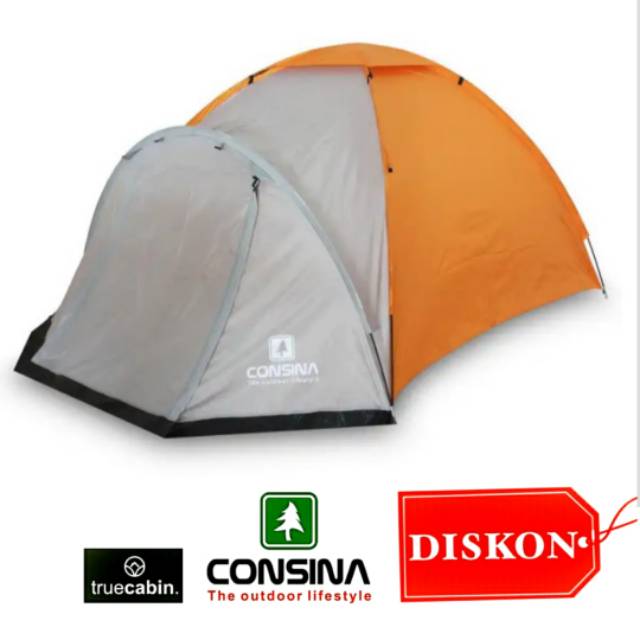 Tenda Consina Magnum 4 Dome Camping 4 orang Double Layer