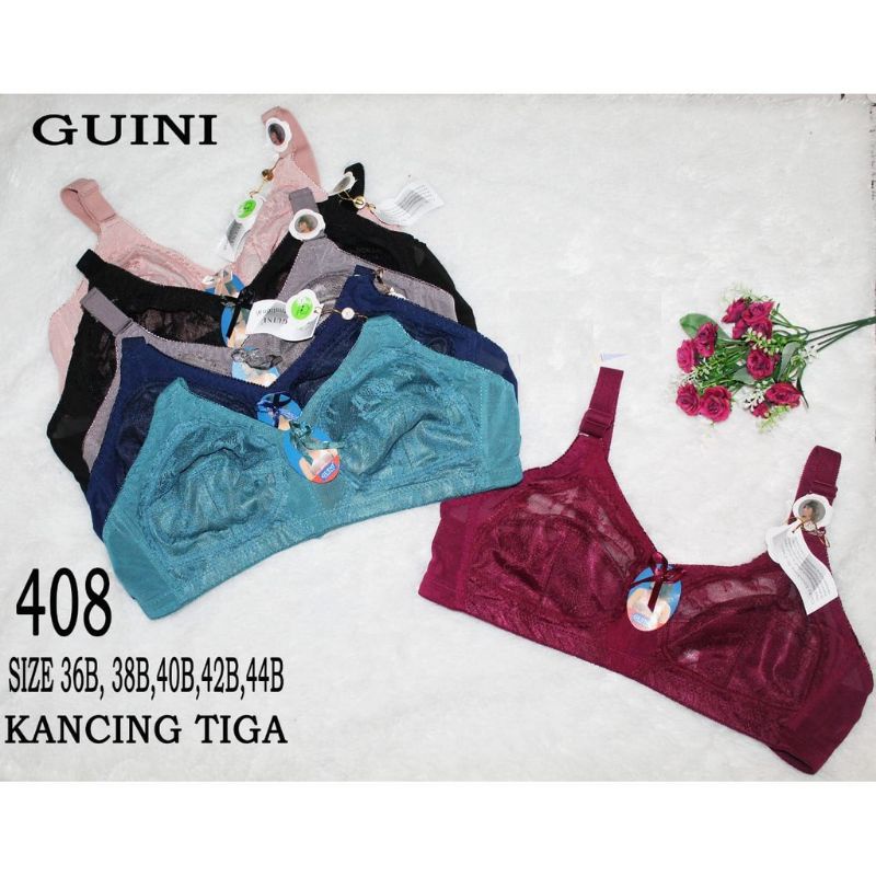 Bra BH Guini 408 Brukat Cup Jumbo/Bra Brukat Transparan Cup B Jumbo
