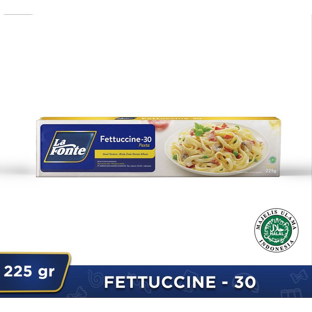 La Fonte Fettucine Pasta Instan 225gram Kemasan Dus