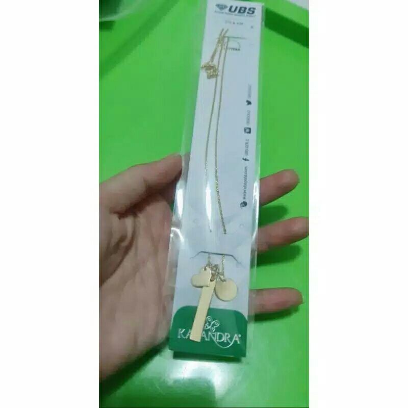 KALUNG WANITA EMAS LETTERA UBS KADAR 375