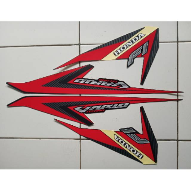 stiker striping honda vario techno 125 new 2016 hitam