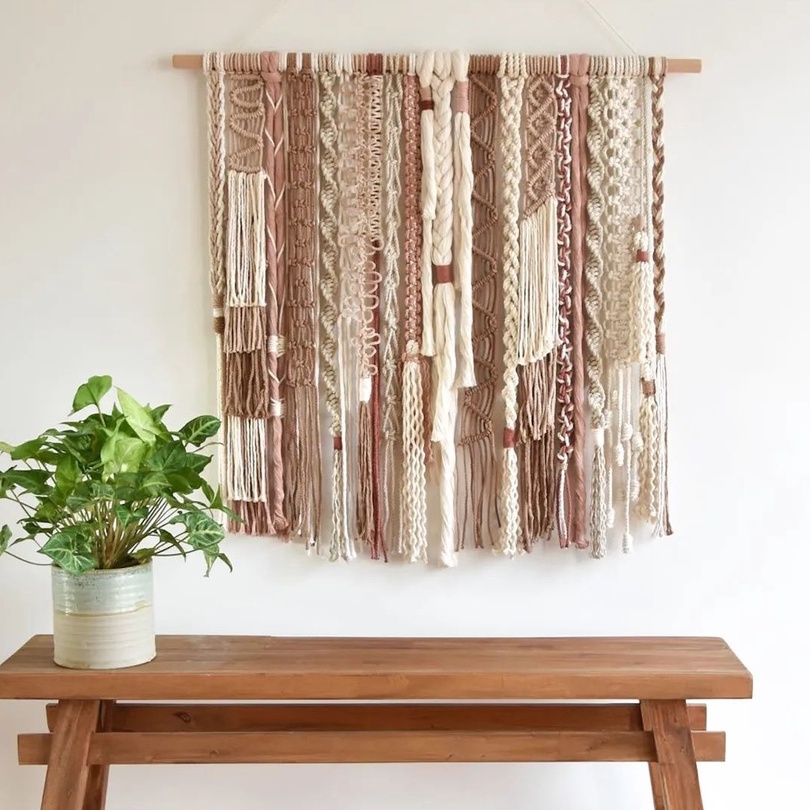 Macrame wall hanging / makrame hiasan dinding 80x70cm