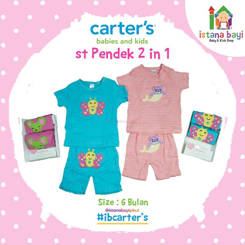 Carterlove Premium setelan pendek 2 in 1 Girl