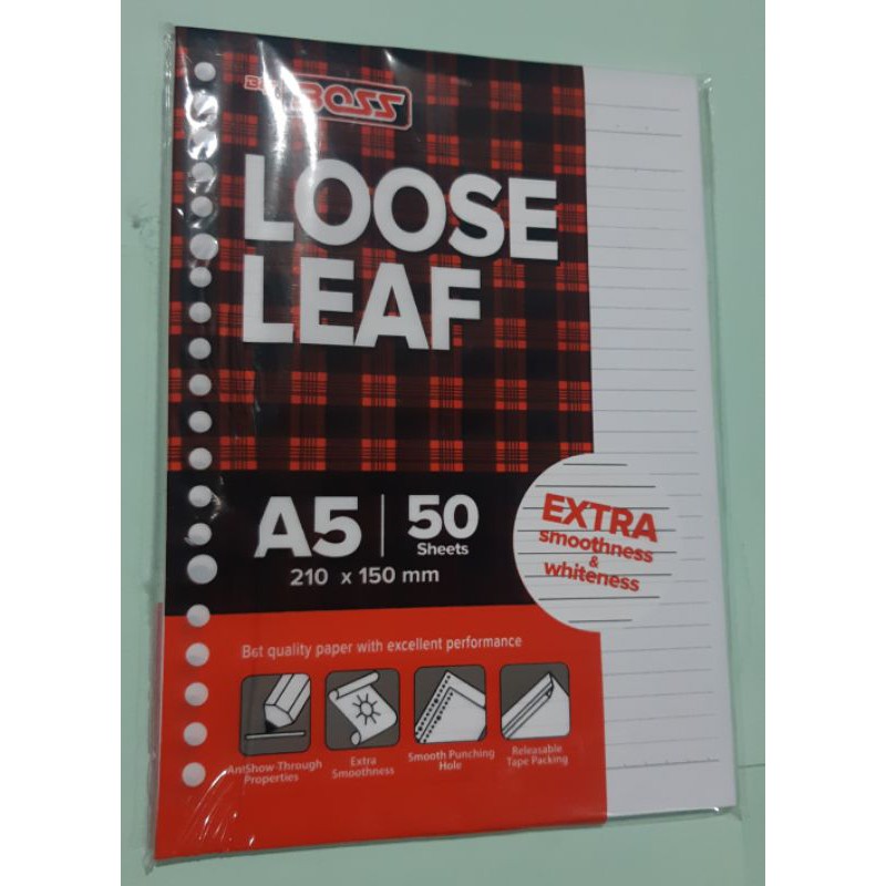 

loose leaf A5 isi 50 lembar