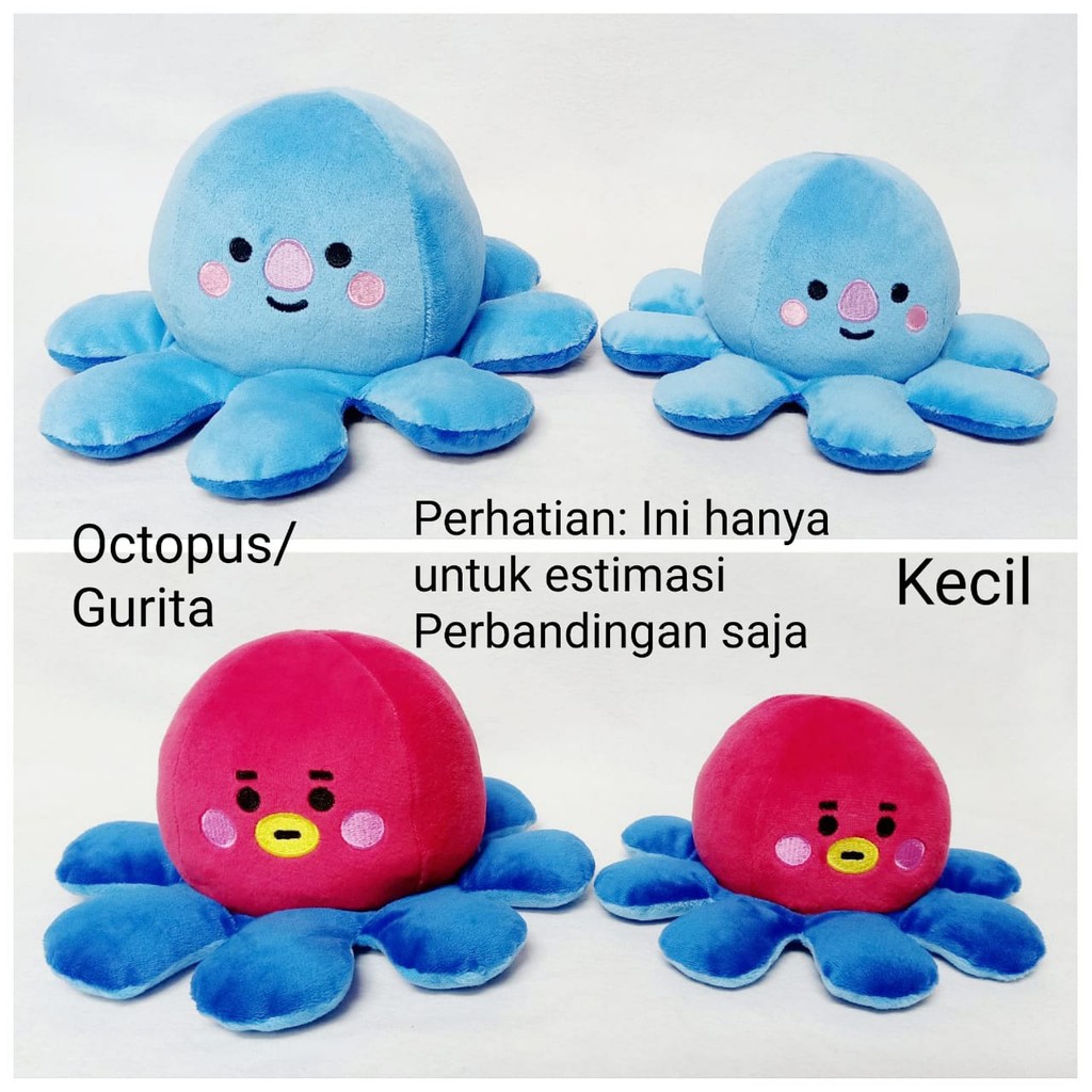 Boneka Gurita/Octopus/Cumi Cute/Ubur-Ubur BTS Bolak Balik Lucuu Imut Hadiah