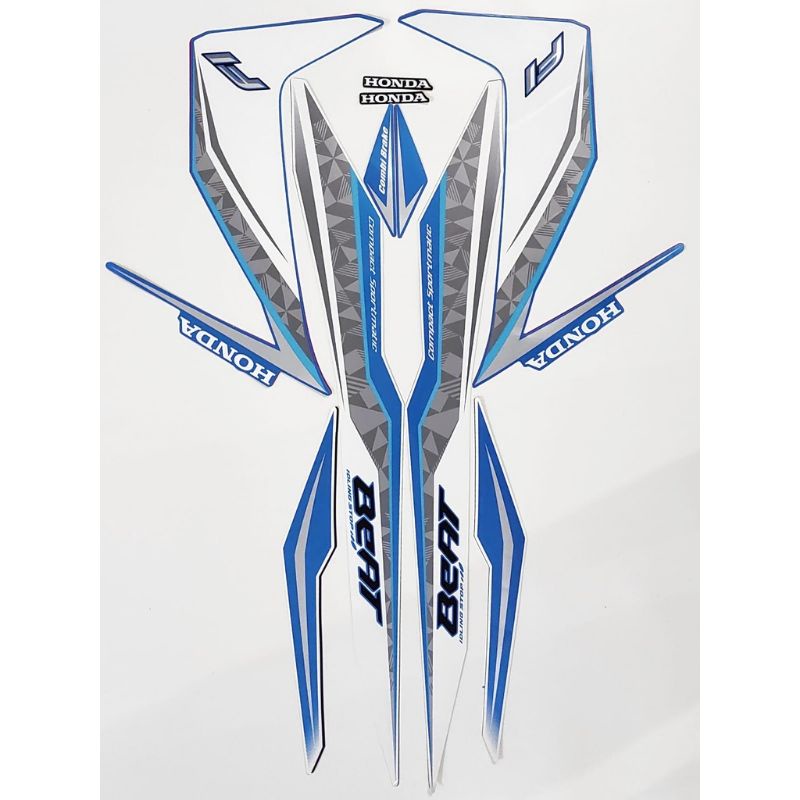 STICKER STRIPING HONDA BEAT CBS ISS 2019 PUTIH