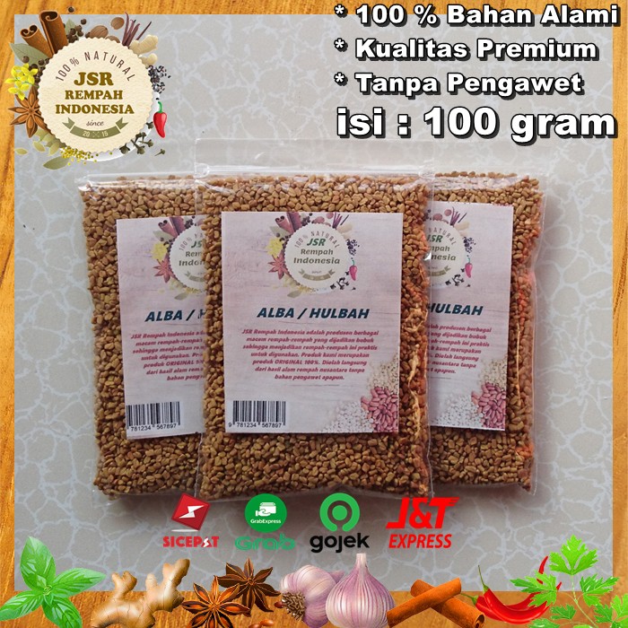 

KLABET ALBA HULBAH FENUGREEK ASLI ISI 100 GRAM KUALITAS PREMIUM BUMBU DAPUR JSR REMPAH