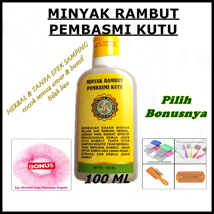 Obat Kutu Rambut Paling Ampuh - Minyak Rambut Pembasmi Kutu isi 100 ML