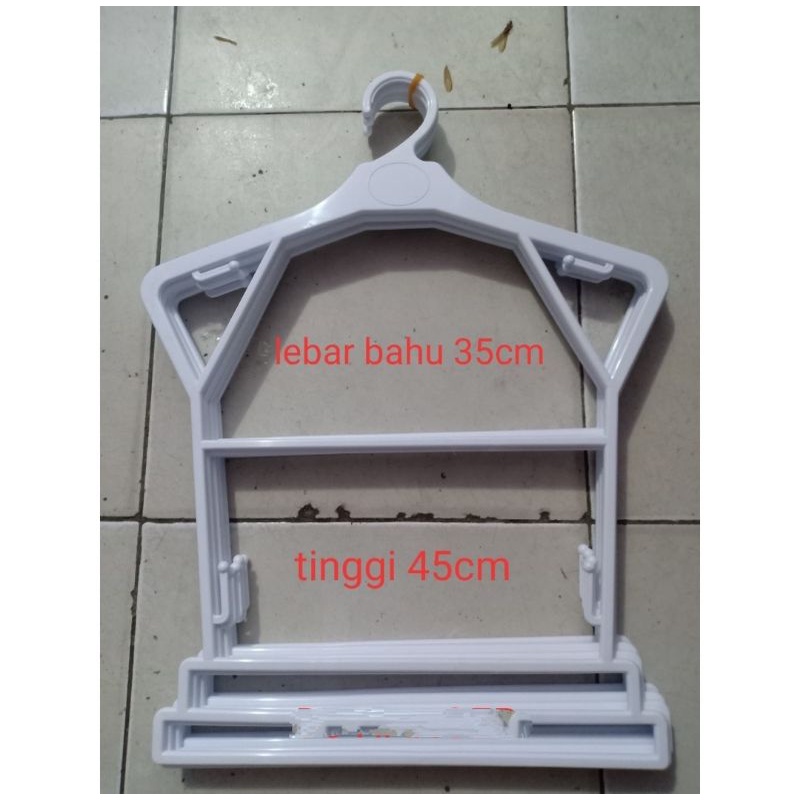 Gantungan Hanger L 35cm T 45cm baju celana tempel hanger anak dewasa